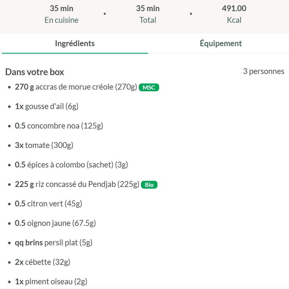 Cliente Quitoque depuis 2023 : mon avis honnête (prix, qualité, abonnement...) 3 explications ingredients recettes avec temps de cuisine lesavisdemilie
