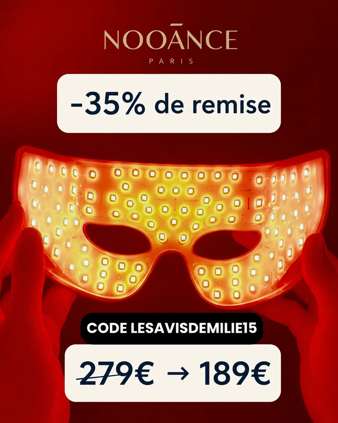 Offre Lancement Nooance : 35% de remise avec mon code promo influenceuse 3 ma remise unique chez nooance avec LESAVISDEMILIE15
