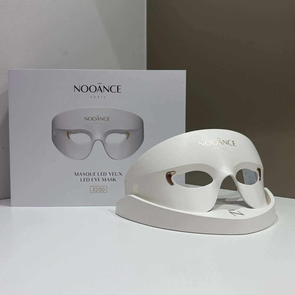 Avis masque LED yeux X200 Nooance : le format contour du regard vaut-il le coup ? 3 masque led nooance yeux boite et socle X200 lesavisdemilie