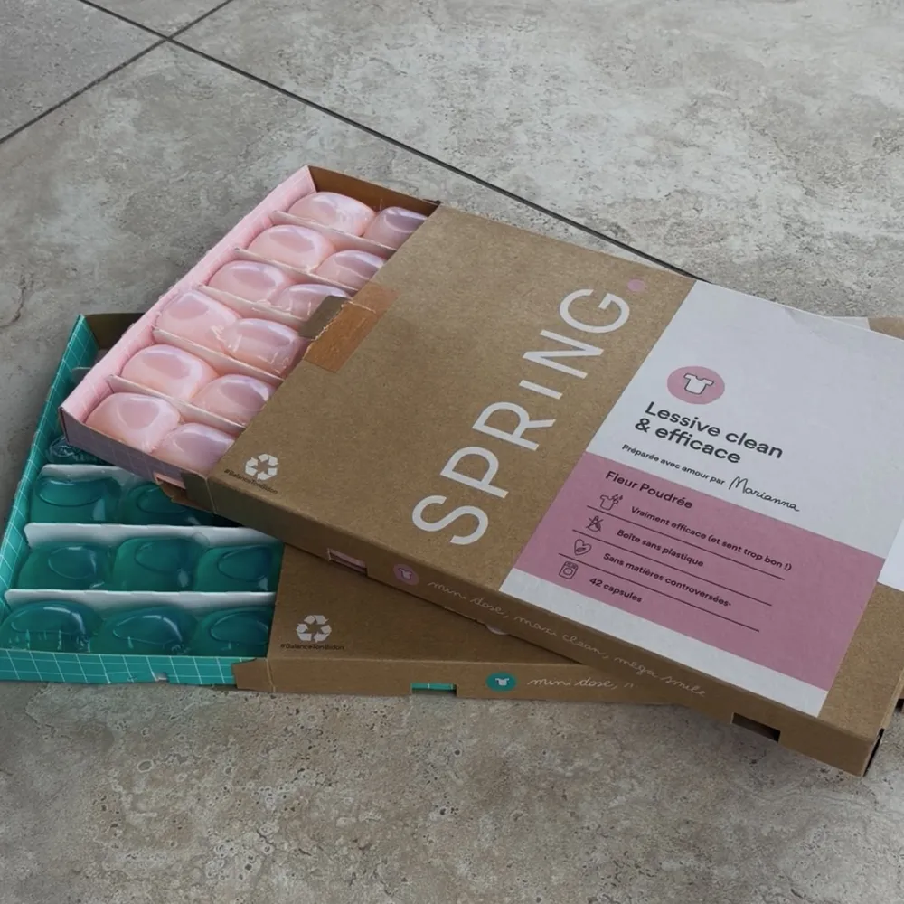 Je teste et donne mon avis honnête sur Spring et sa lessive en capsules 5 organisation compartiments lessive spring capsules lesavisdemilie
