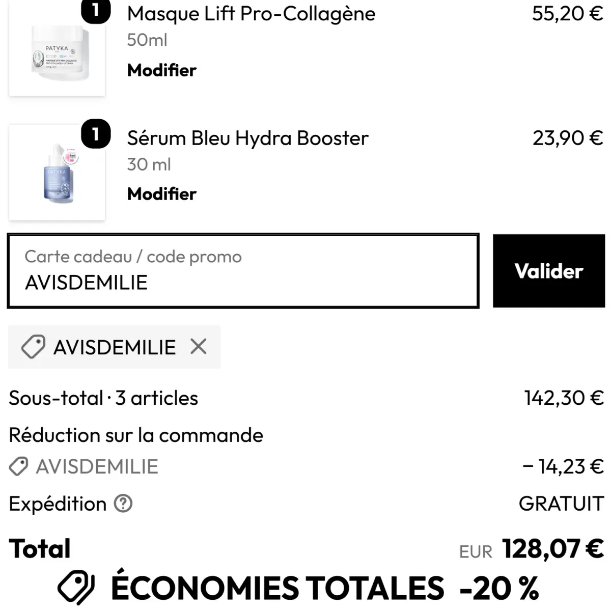 Code Promo Patyka <span class="lp-cpe-masked">AVISDEMILIE</span> : -20% de réduction ! 2 patyka code promo avisdemilie 20 offre