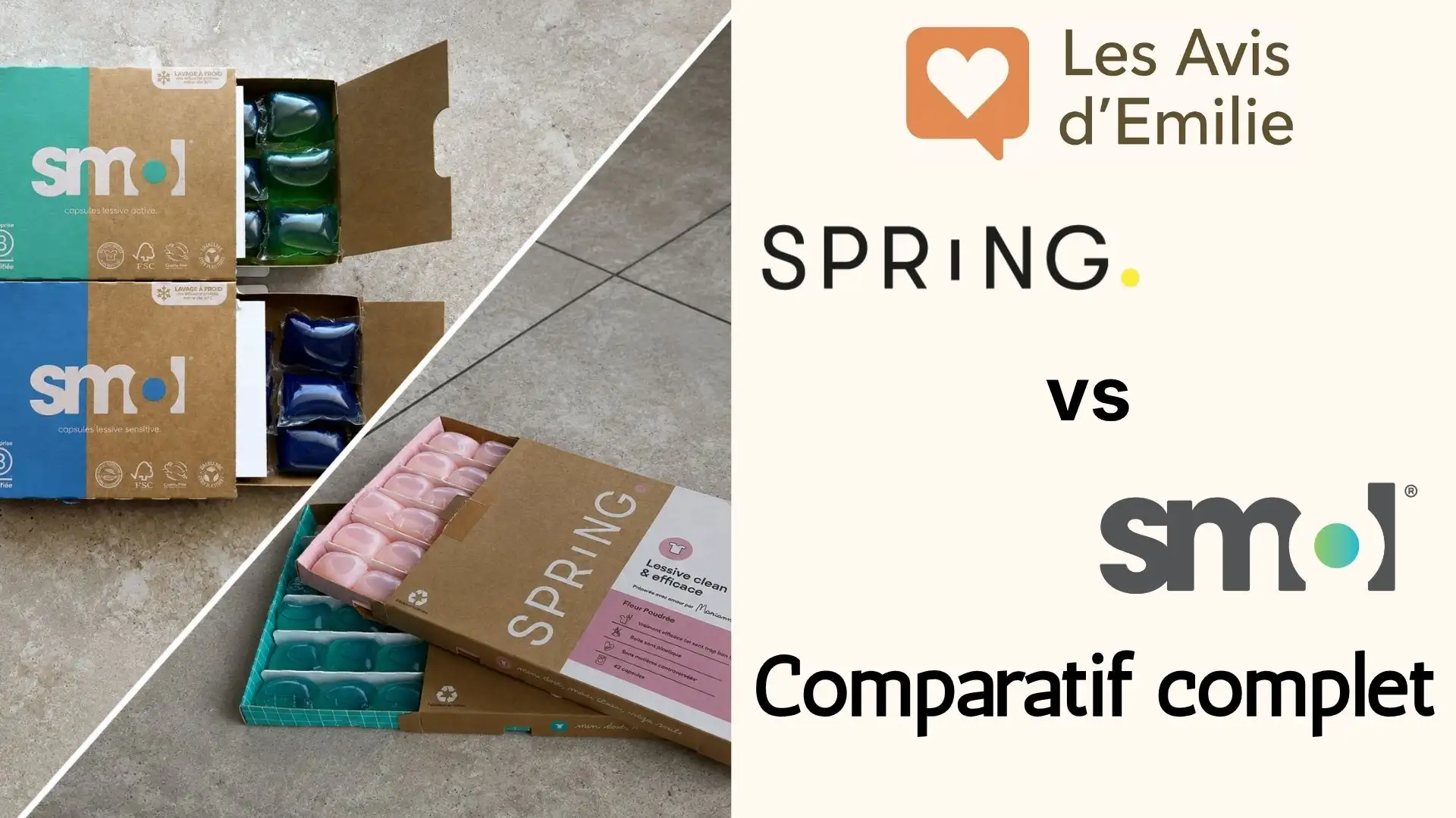 Spring VS Smol : Quelle marque pour ses lessives en capsules ?