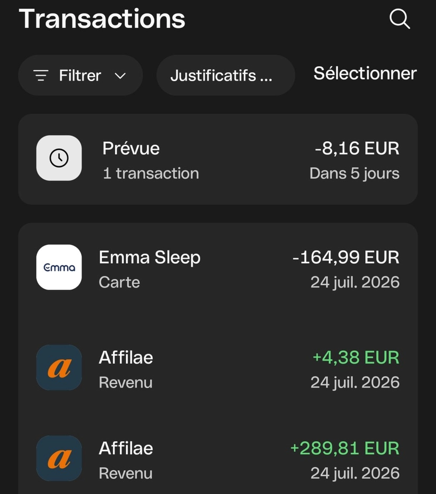 Qonto Avis : mon retour complet sur cette banque pro depuis 2022 pour mon autoentreprise 5 historique transaction qonto app