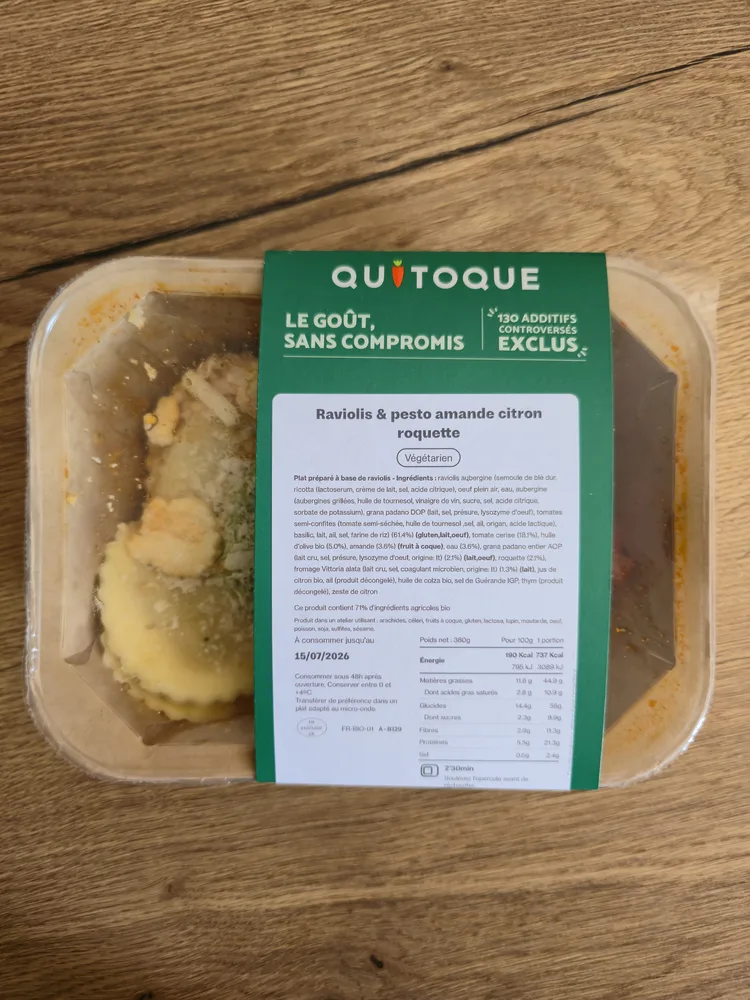 QuiToque ou Hellofresh ? Mon comparatif détaillé 14 plat prepare quitoque apercu barquette et etiquette ingredients