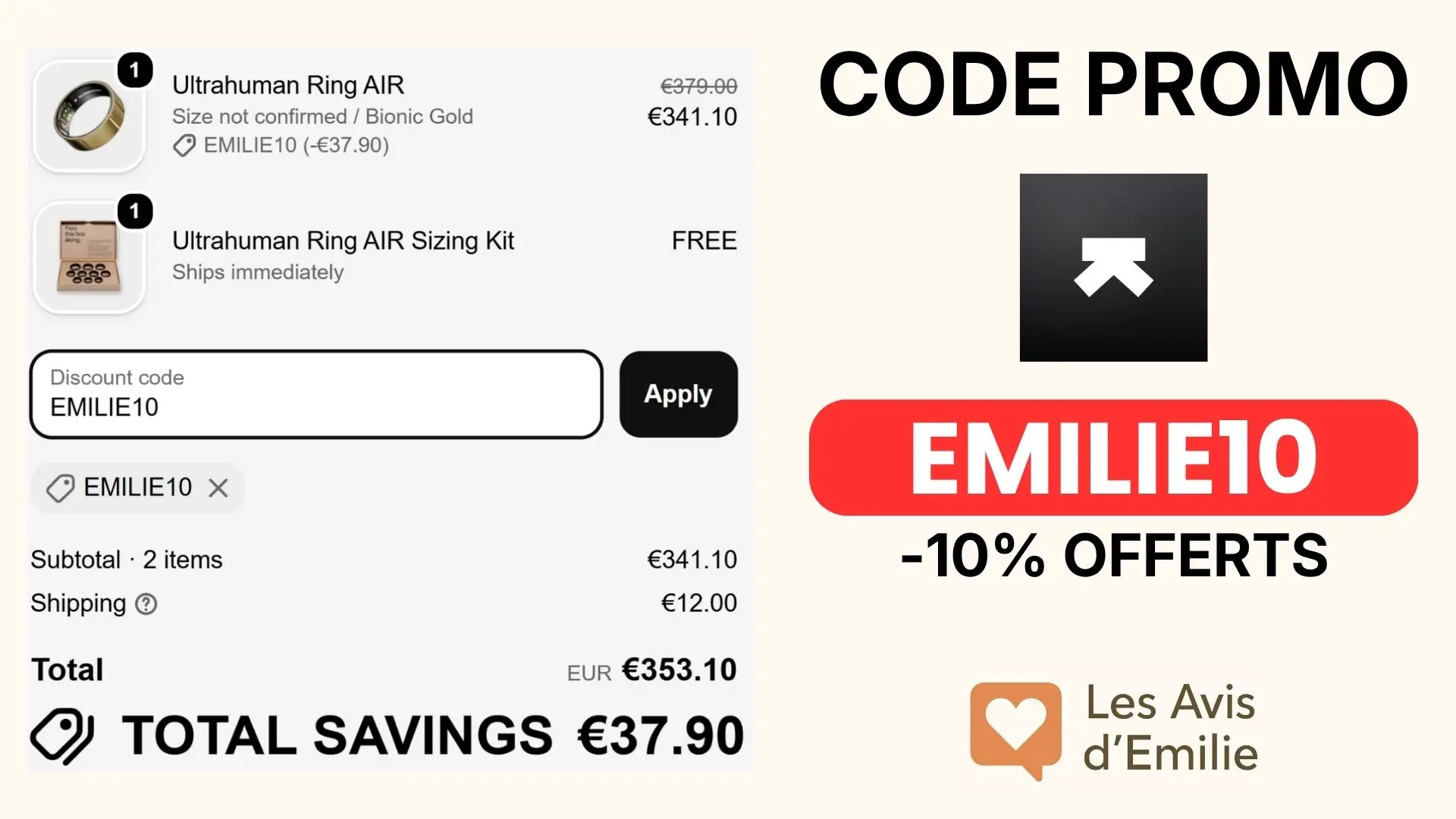 Code Promo Ultrahuman : <span class="lp-cpe-masked">EMILIE10</span> pour 10% de réduction