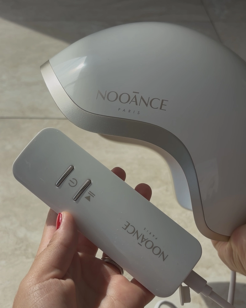 J'ai testé le casque pour cheveux X400 de Nooance : mon avis complet 4 casque blanc nooance cheveux modele X400 avec batterie