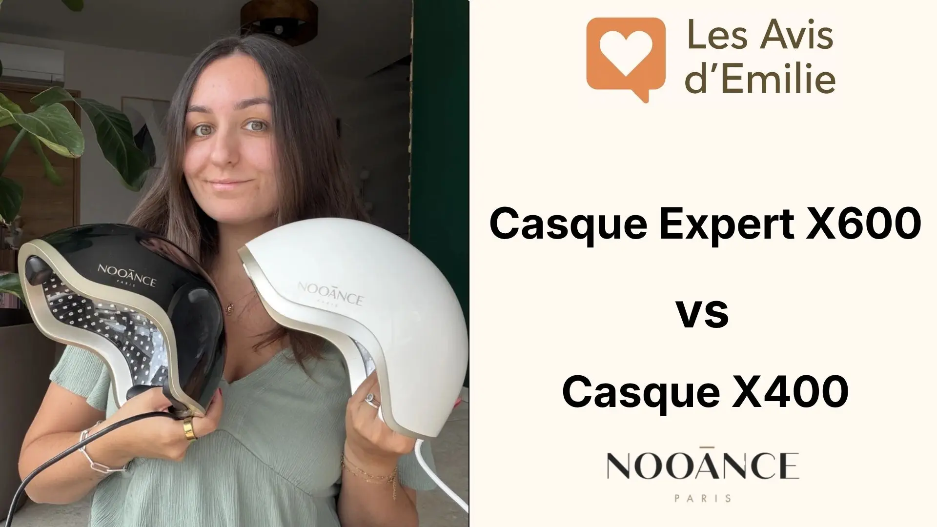 Nooance Expert X600 ou Nooance X400 ? Comparatif des casques LED pour cheveux