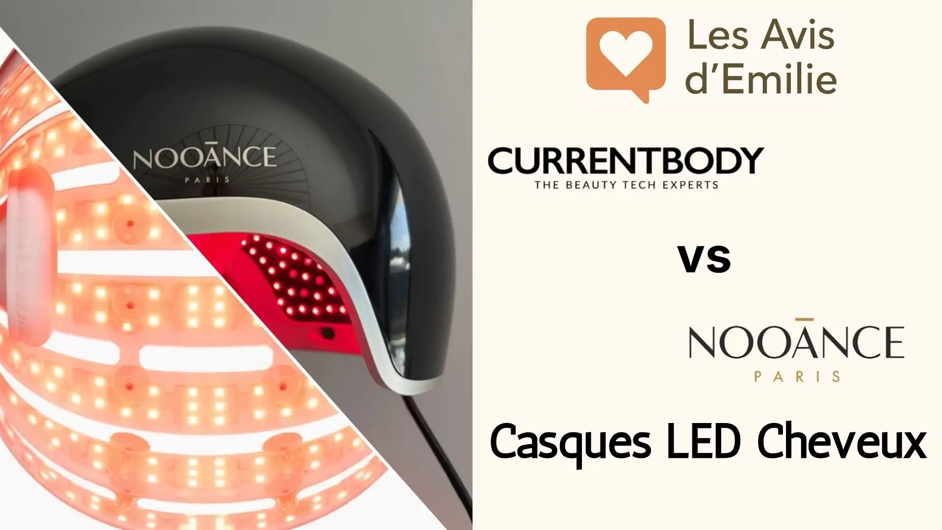 Le casque LED Cheveux de Nooance ou Currentbody ? Test et comparatif chiffré