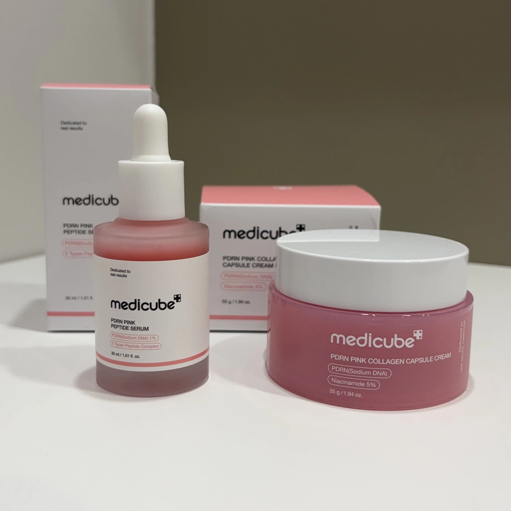 Le PDRN : c'est quoi ? Je teste des soins au PDRN pour évaluer (avec notes Yuka) 1 duo produits pdrn soins medicube pink