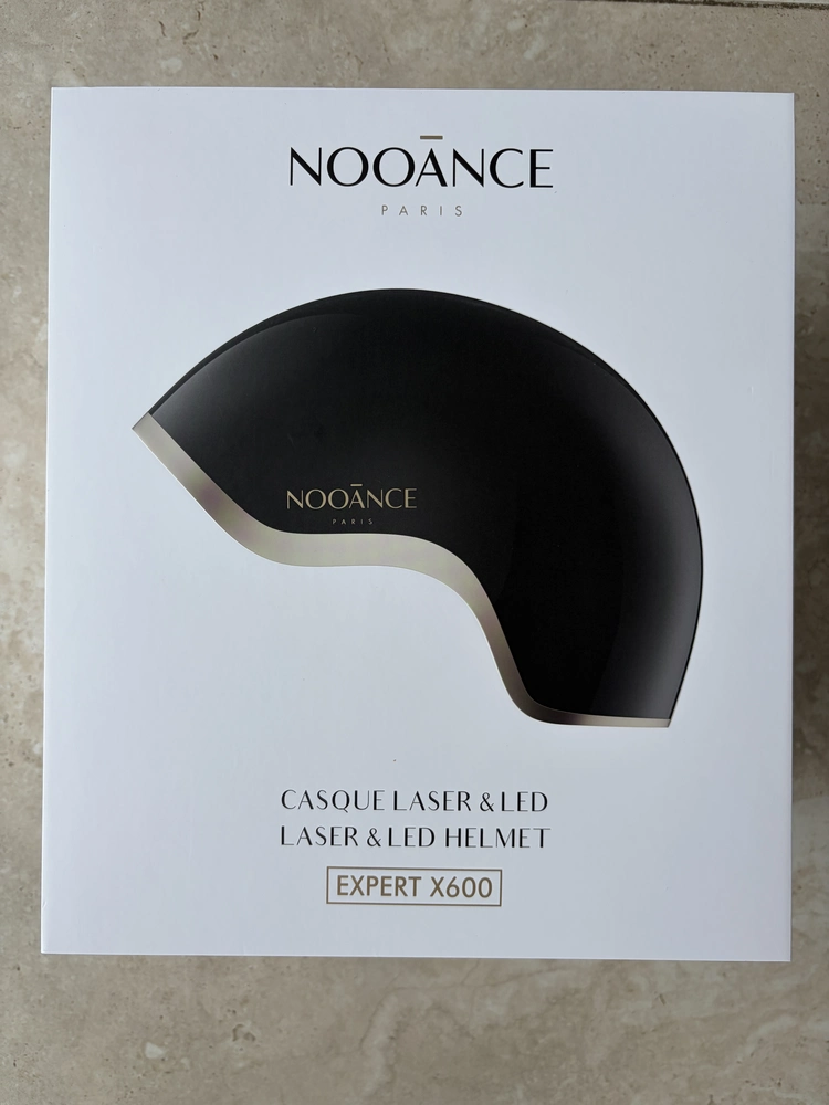 Le casque LED cheveux de Nooance : Mon Avis complet avec test personnel et revue des études 1 nooance casque led cheveux expert X600 boite