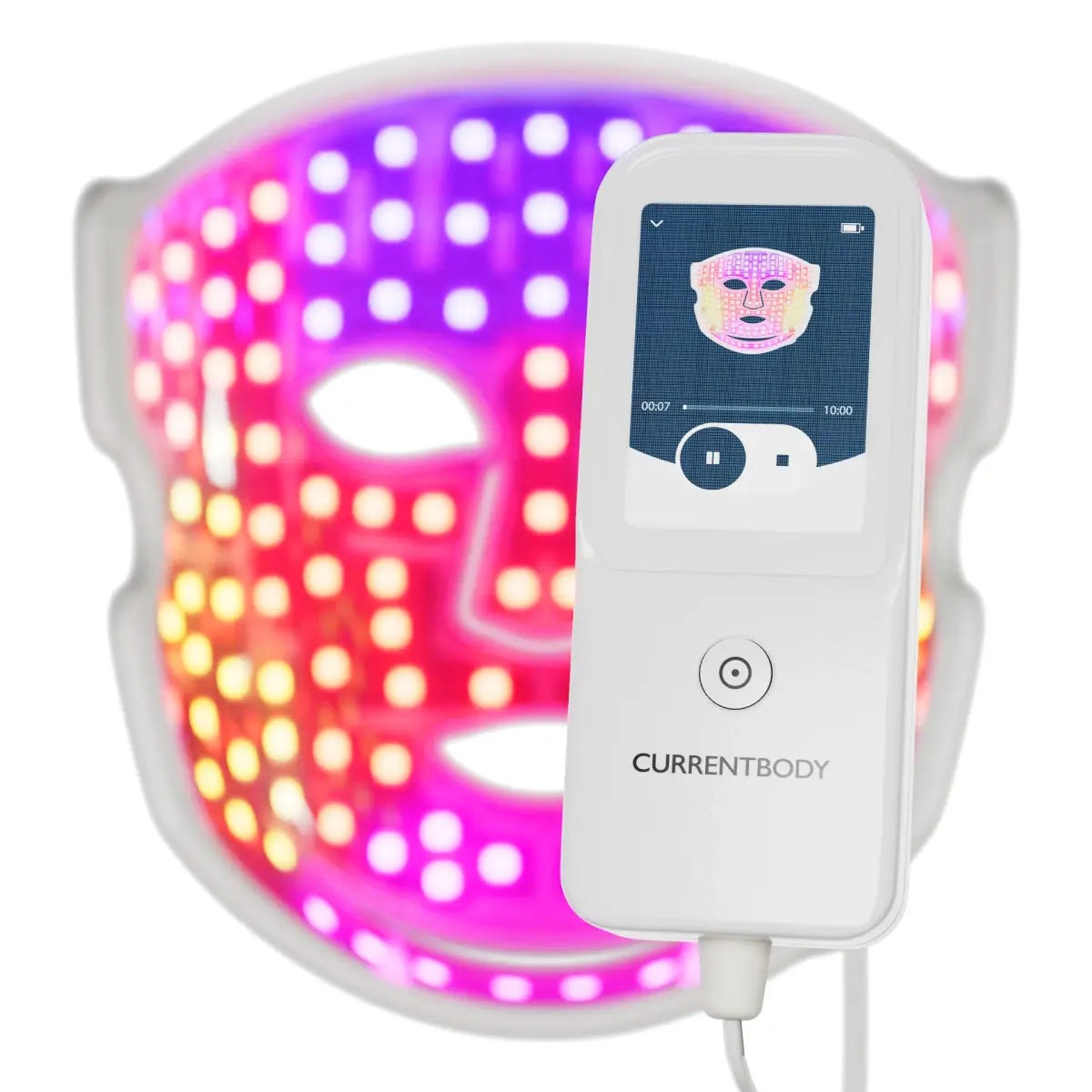 Currentbody Series 3 ou Series 2 ? Comparatif des masques LED 8 nouvelle telecommande avec masque allume derriere currentbody series 3