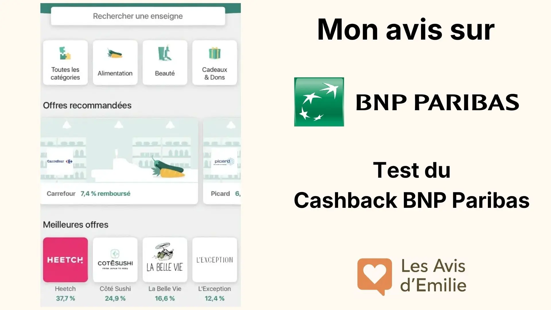 Cashback BNP Paribas : mon avis après six mois de test (Mes Extras)