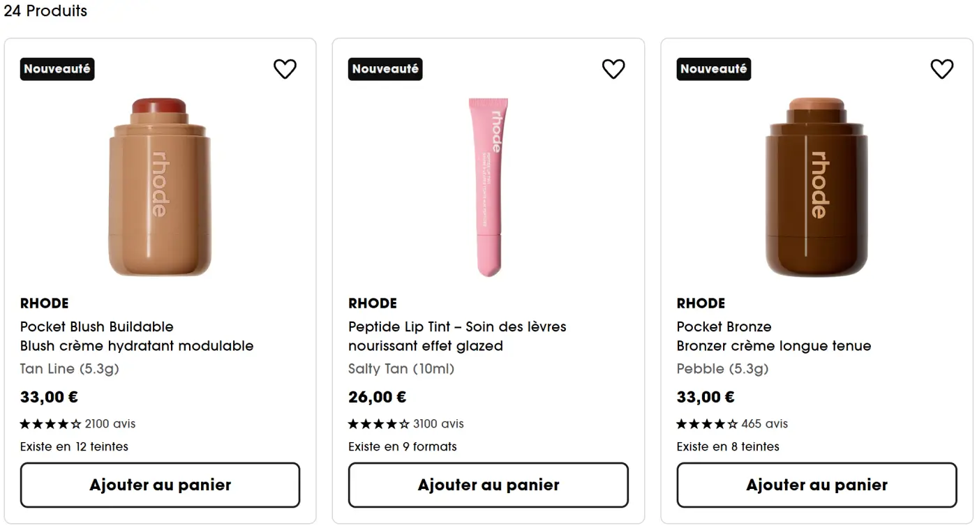Avis Rhode chez Sephora France : j'ai testé 4 produits de la marque de Hailey Bieber 2 catalogue rhode sephora france